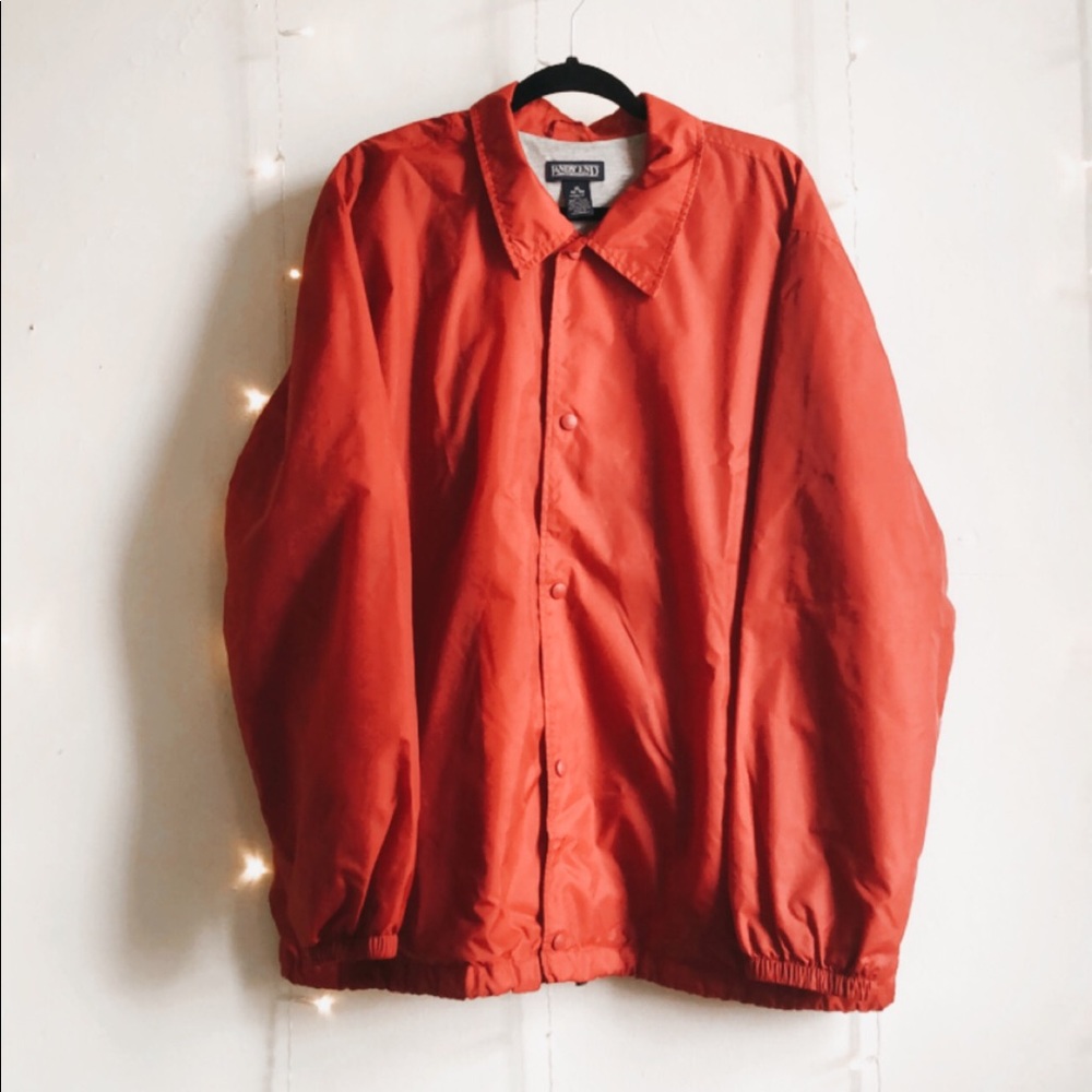 Red Lands End Windbreaker Jacket